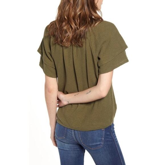NWT Madewell Texture and Thread Tiered Sleeve Top XXS - Picture 5 of 5